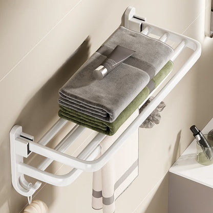 BowLift | Modern Bathroom Hardware Set Towel Bar White Bath Shelf Bathroom Hardware Set