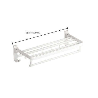 BowLift | Modern Bathroom Hardware Set Towel Bar White Bath Shelf Bathroom Hardware Set