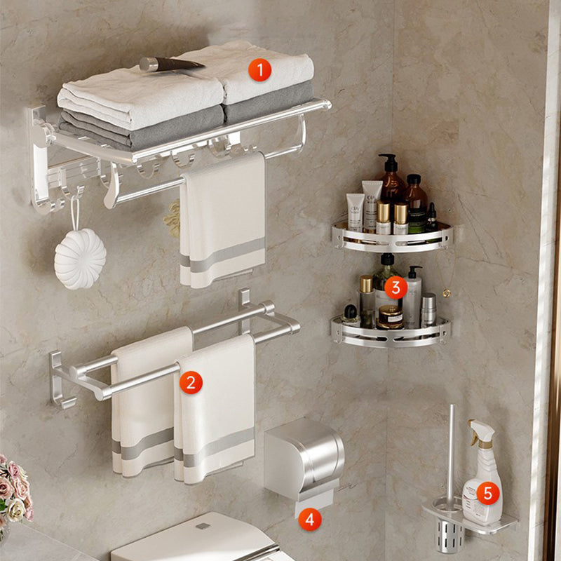 BowLift | Modern Polished Chrome Bathroom Accessories Set Bath Shelf/Towel Holder/Paper Holder included