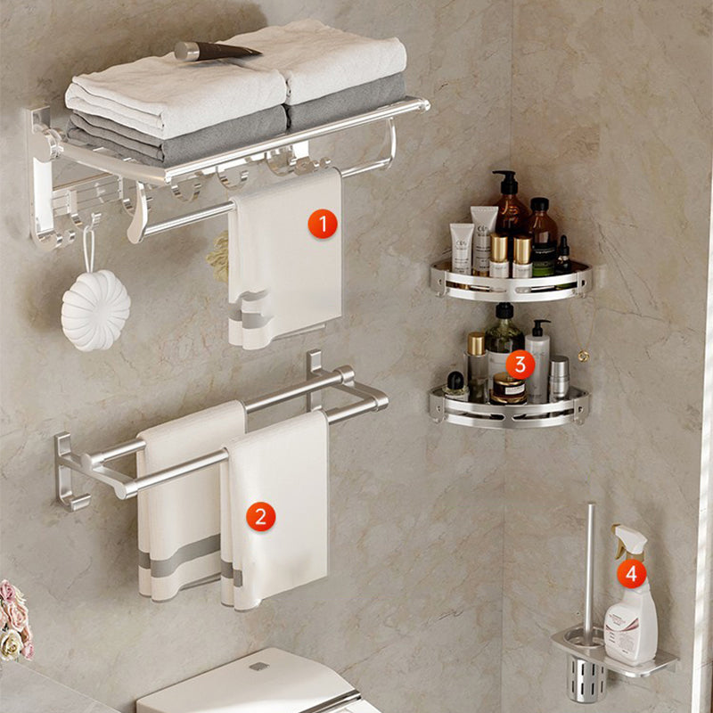 BowLift | Modern Polished Chrome Bathroom Accessories Set Bath Shelf/Towel Holder/Paper Holder included