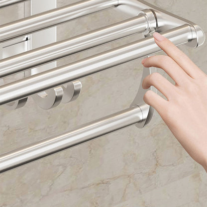 BowLift | Modern Polished Chrome Bathroom Accessories Set Bath Shelf/Towel Holder/Paper Holder included