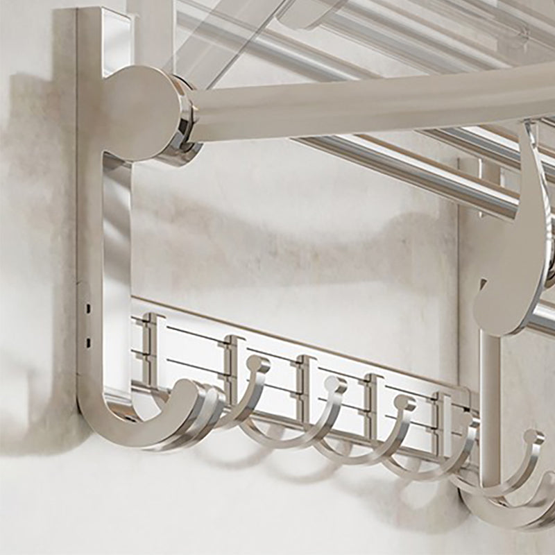 BowLift | Modern Polished Chrome Bathroom Accessories Set Bath Shelf/Towel Holder/Paper Holder included