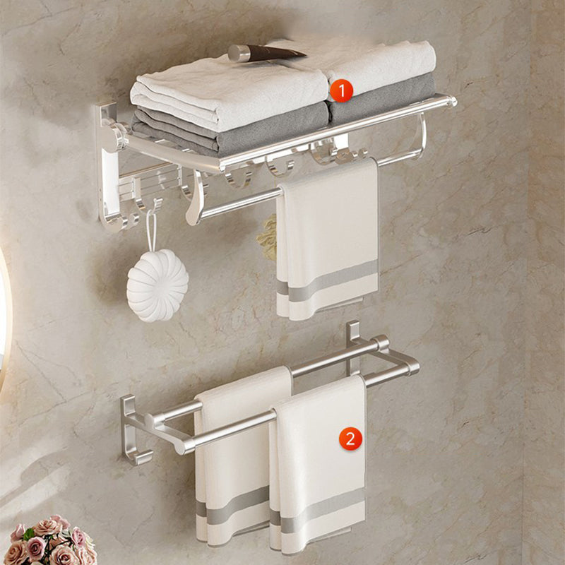 BowLift | Modern Polished Chrome Bathroom Accessories Set Bath Shelf/Towel Holder/Paper Holder included