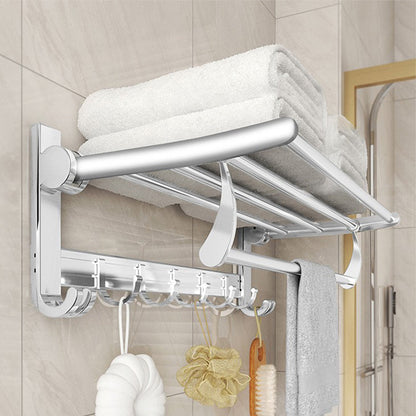 BowLift | Modern Polished Chrome Bathroom Accessories Set Bath Shelf/Towel Holder/Paper Holder included