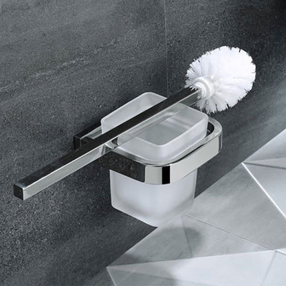BowLift | Polished Chrome Modern Bathroom Accessory Set made of Stainless Steel Towel Holder/Soap Dish