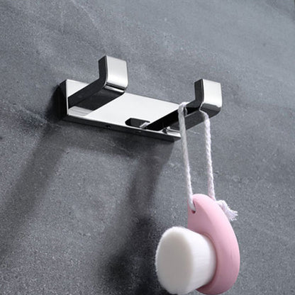 BowLift | Polished Chrome Modern Bathroom Accessory Set made of Stainless Steel Towel Holder/Soap Dish