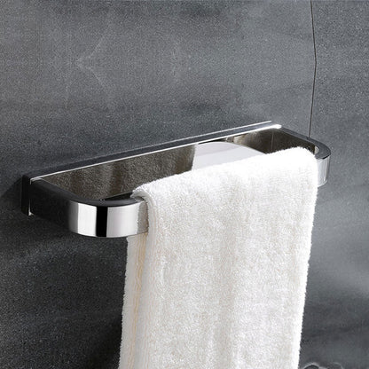 BowLift | Polished Chrome Modern Bathroom Accessory Set made of Stainless Steel Towel Holder/Soap Dish