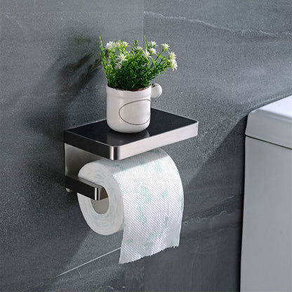 BowLift | Polished Chrome Modern Bathroom Accessory Set made of Stainless Steel Towel Holder/Soap Dish