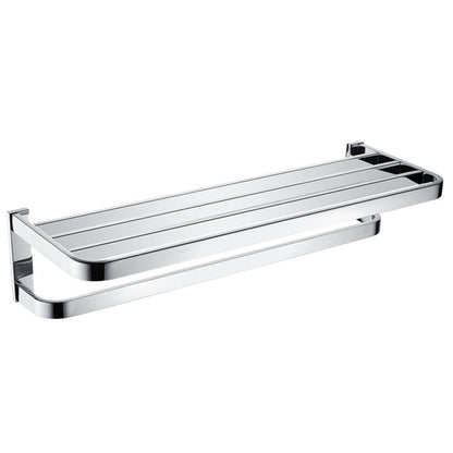 BowLift | Polished Chrome Modern Bathroom Accessory Set made of Stainless Steel Towel Holder/Soap Dish