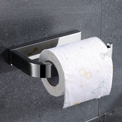 BowLift | Polished Chrome Modern Bathroom Accessory Set made of Stainless Steel Towel Holder/Soap Dish