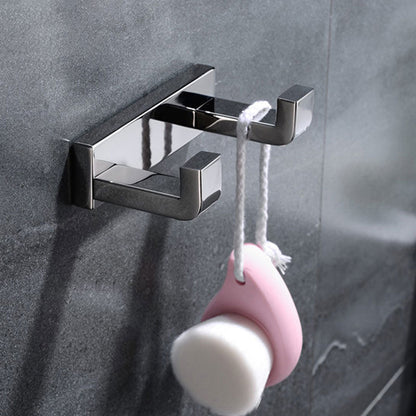 BowLift | Polished Chrome Modern Bathroom Accessory Set made of Stainless Steel Towel Holder/Soap Dish