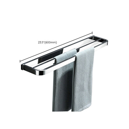 BowLift | Polished Chrome Modern Bathroom Accessory Set made of Stainless Steel Towel Holder/Soap Dish