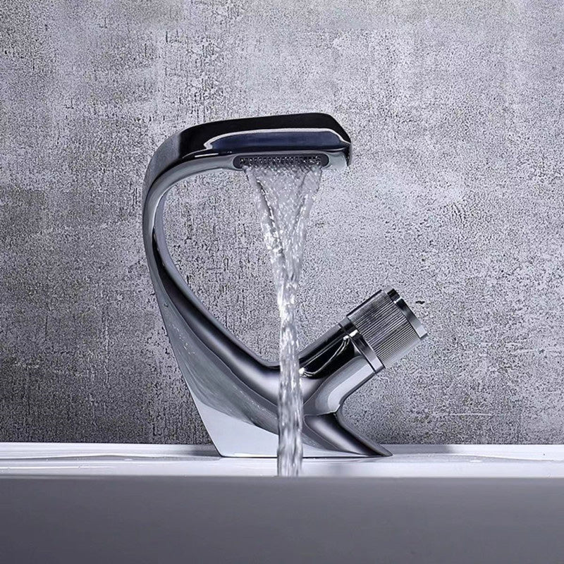BowLift | Modern Center Connection Faucets Single Lever Faucets with Waterfall Spout