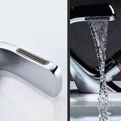 BowLift | Modern Center Connection Faucets Single Lever Faucets with Waterfall Spout
