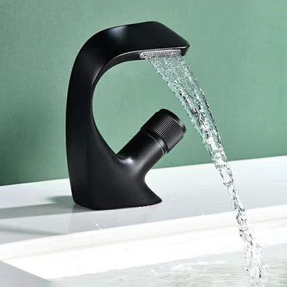BowLift | Modern Center Connection Faucets Single Lever Faucets with Waterfall Spout