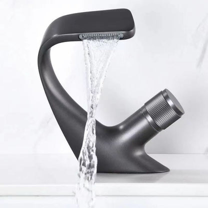 BowLift | Modern Center Connection Faucets Single Lever Faucets with Waterfall Spout