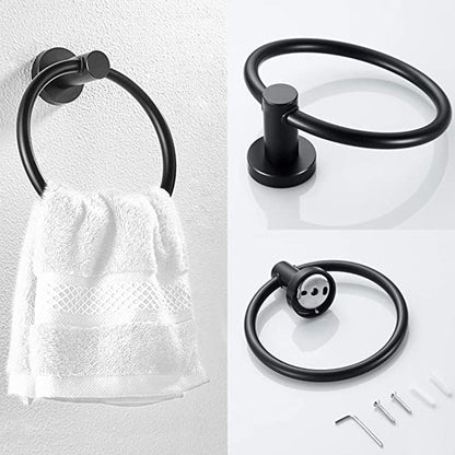 BowLift | Traditional Bathroom Hardware Accessory Set Towel Ring/Bathrobe Hook/Towel Bar
