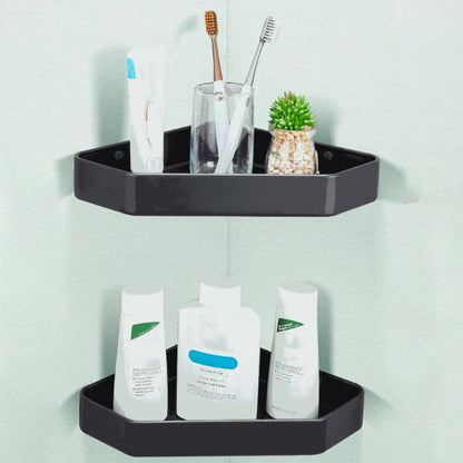 Modern Bathroom Accessory Set Matt Black/Grey Bathroom Shelf/Towel Holder & Paper Holder