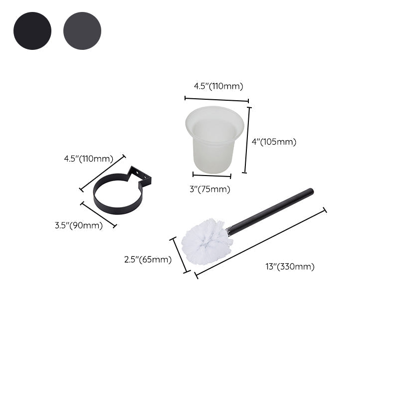 Modern Bathroom Accessory Set Matt Black/Grey Bathroom Shelf/Towel Holder & Paper Holder