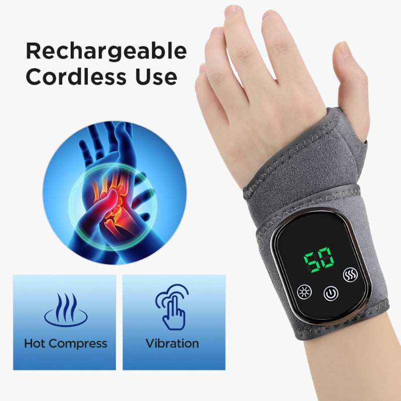 Heated Vibration Wrist Massager Bowlift