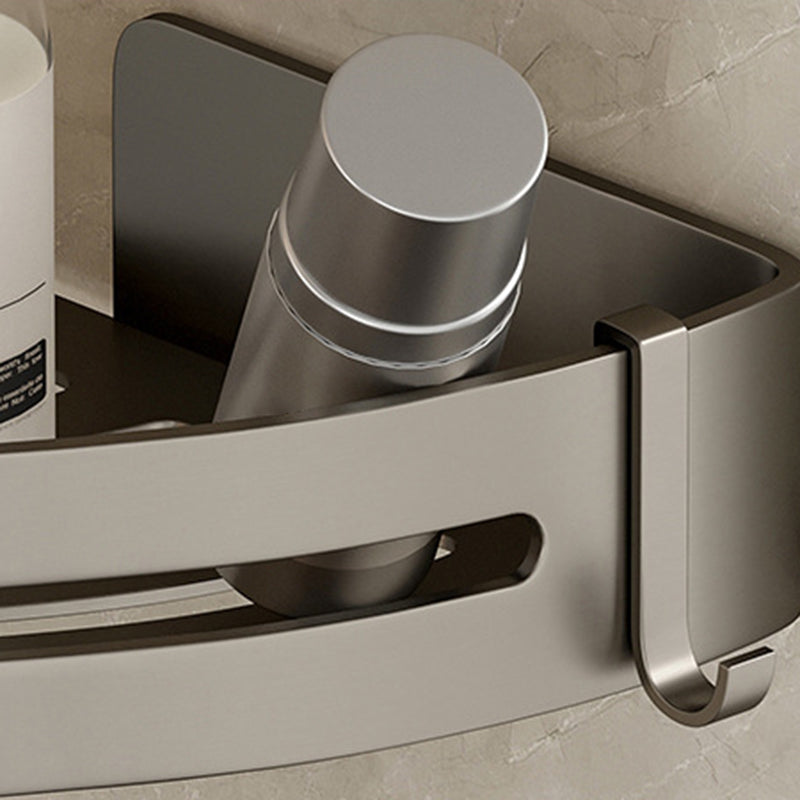 Skanto | Modern Aluminum Bathroom Accessory Set Gray Bathroom Shelf System