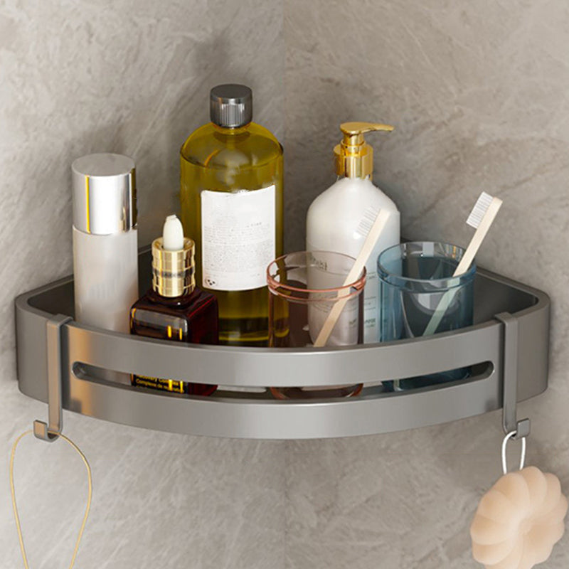 Skanto | Modern Aluminum Bathroom Accessory Set Gray Bathroom Shelf System