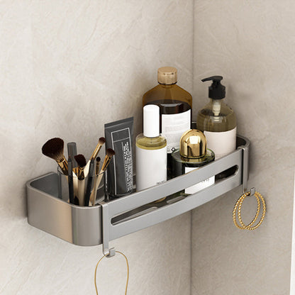 Skanto | Modern Aluminum Bathroom Accessory Set Gray Bathroom Shelf System