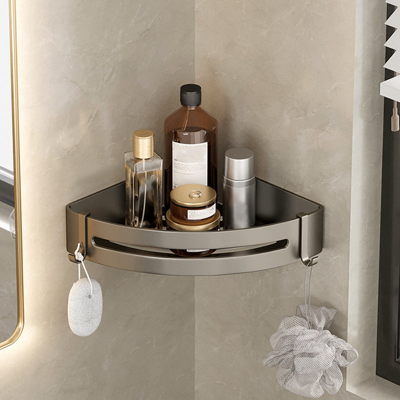 Skanto | Modern Aluminum Bathroom Accessory Set Gray Bathroom Shelf System