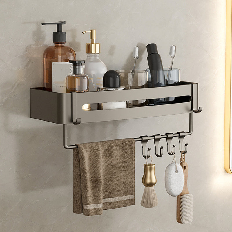 Skanto | Modern Aluminum Bathroom Accessory Set Gray Bathroom Shelf System