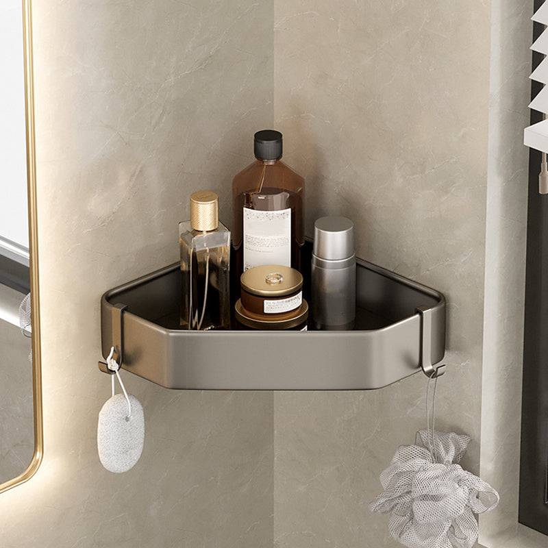 Skanto | Modern Aluminum Bathroom Accessory Set Gray Bathroom Shelf System