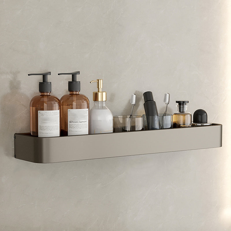Kalsten | Contemporary Aluminum Bathroom Accessory Set Gray Bath Shelf
