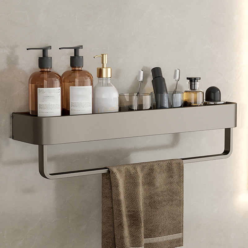 Skanto | Modern Aluminum Bathroom Accessory Set Gray Bathroom Shelf System