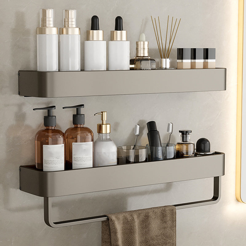 Skanto | Modern Aluminum Bathroom Accessory Set Gray Bathroom Shelf System