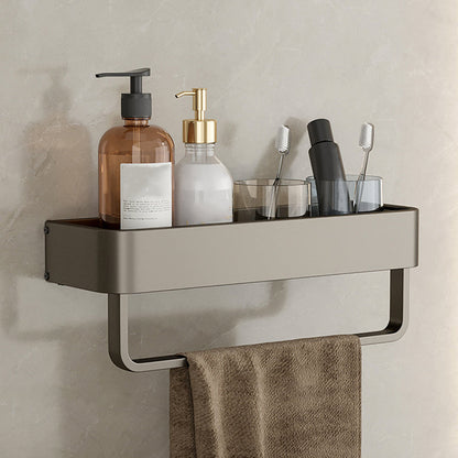 Skanto | Modern Aluminum Bathroom Accessory Set Gray Bathroom Shelf System