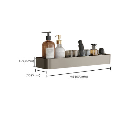 Skanto | Modern Aluminum Bathroom Accessory Set Gray Bathroom Shelf System