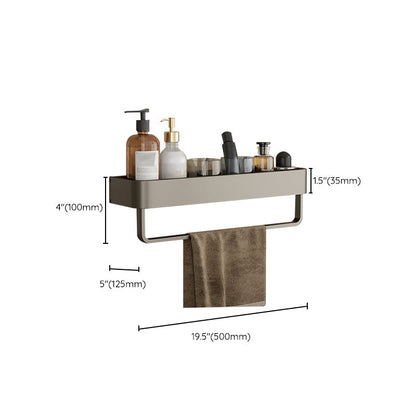 Skanto | Modern Aluminum Bathroom Accessory Set Gray Bathroom Shelf System