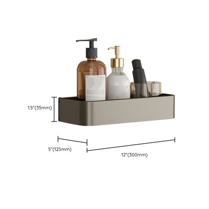 Skanto | Modern Aluminum Bathroom Accessory Set Gray Bathroom Shelf System
