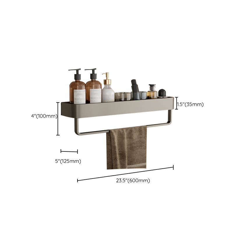 Skanto | Modern Aluminum Bathroom Accessory Set Gray Bathroom Shelf System
