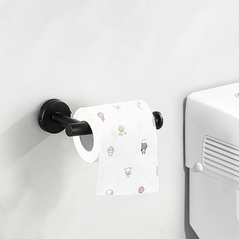 Modern bathroom accessory set made of brushed stainless steel, chrome-plated towel rail/ring & bathrobe hook