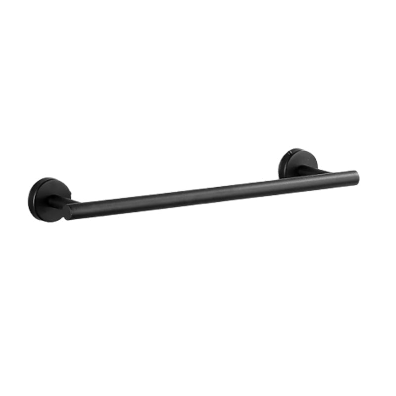 Modern bathroom accessory set made of brushed stainless steel, chrome-plated towel rail/ring & bathrobe hook