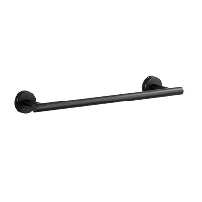 Modern bathroom accessory set made of brushed stainless steel, chrome-plated towel rail/ring & bathrobe hook