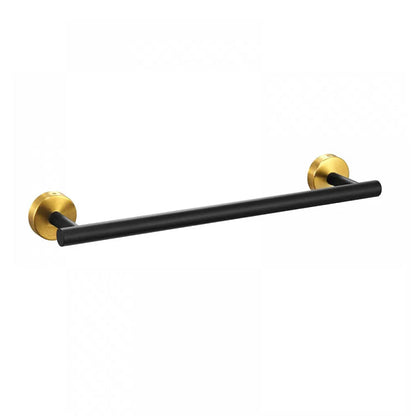 Modern bathroom accessory set made of brushed stainless steel, chrome-plated towel rail/ring & bathrobe hook