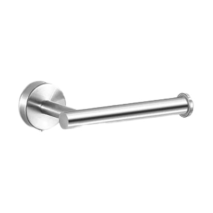 Modern bathroom accessory set made of brushed stainless steel, chrome-plated towel rail/ring & bathrobe hook