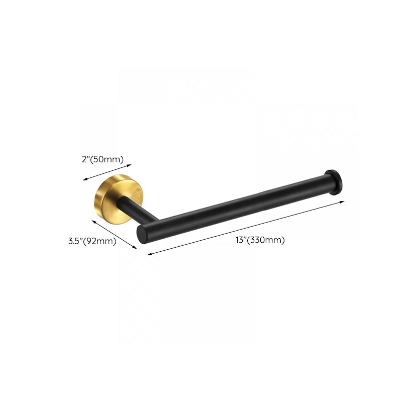 Modern bathroom accessory set made of brushed stainless steel, chrome-plated towel rail/ring & bathrobe hook