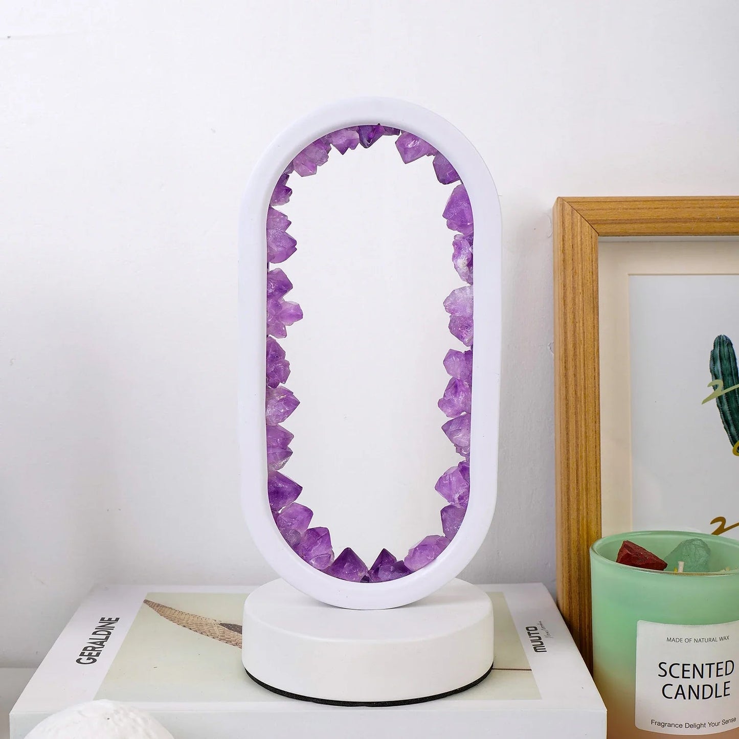 Skanto | CrystalGlow – Handmade Amethyst Atmosphere Lamp for Relaxation and Peace