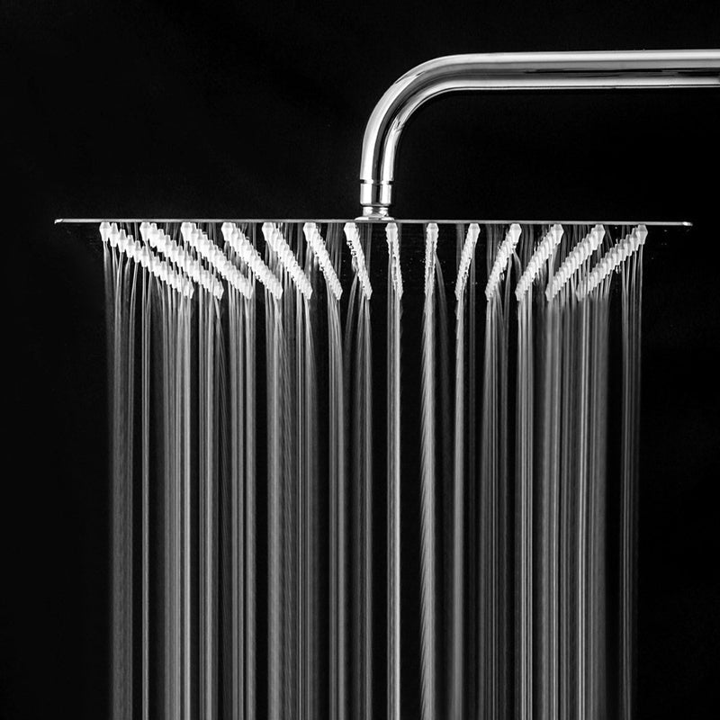 BowLift | Contemporary Shower Combo Fixed Shower Head Stainless Steel Wall Mount Square Shower Head