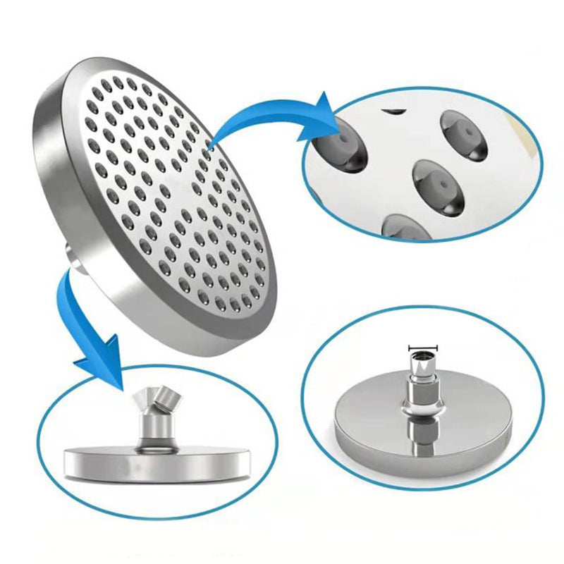 BowLift | Contemporary Shower Combination Fixed Shower Head Stainless Steel Wall Mounted Round Shower Head