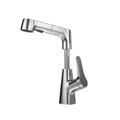 Kalsten | Extendable Vessel Water Tap Modern Sink Faucet with a Lever Handle