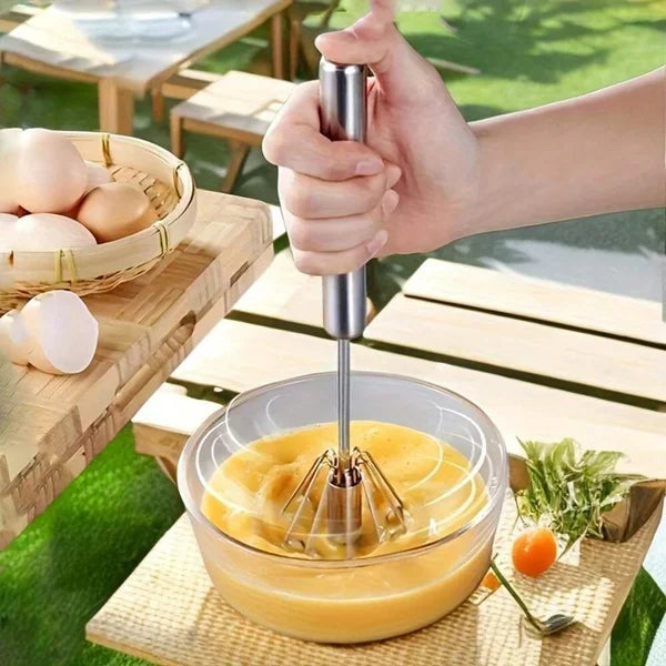 Stainless steel semi-automatic whisk | Karnz
