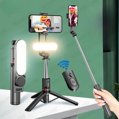 VIvolux | Ultra foldable integrated lighting Selfie Stick Tripod
